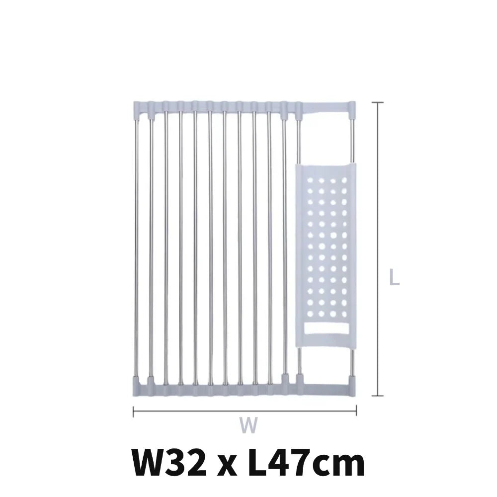 Dish Drying Rack Foldable 304 Stainless Steel