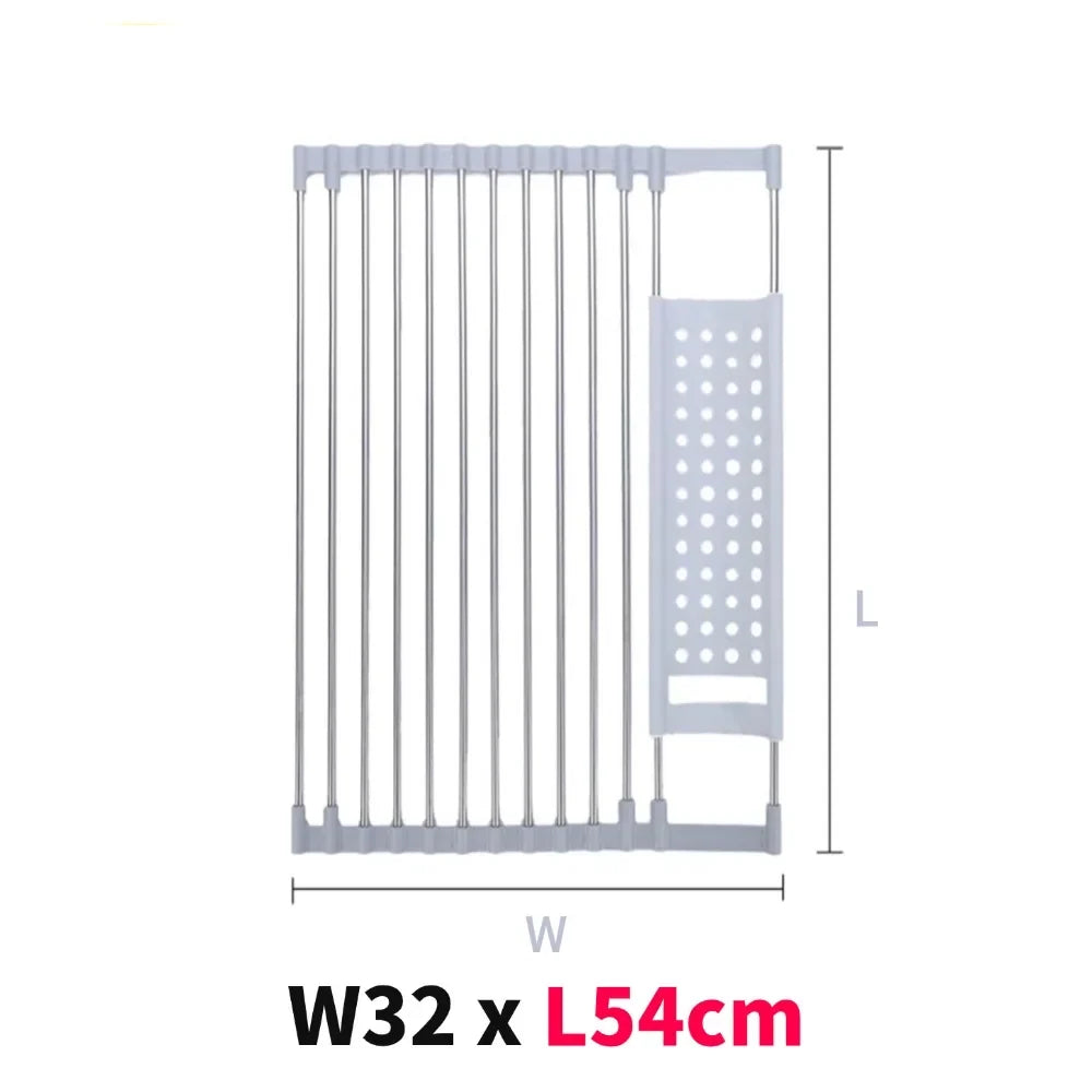 Dish Drying Rack Foldable 304 Stainless Steel