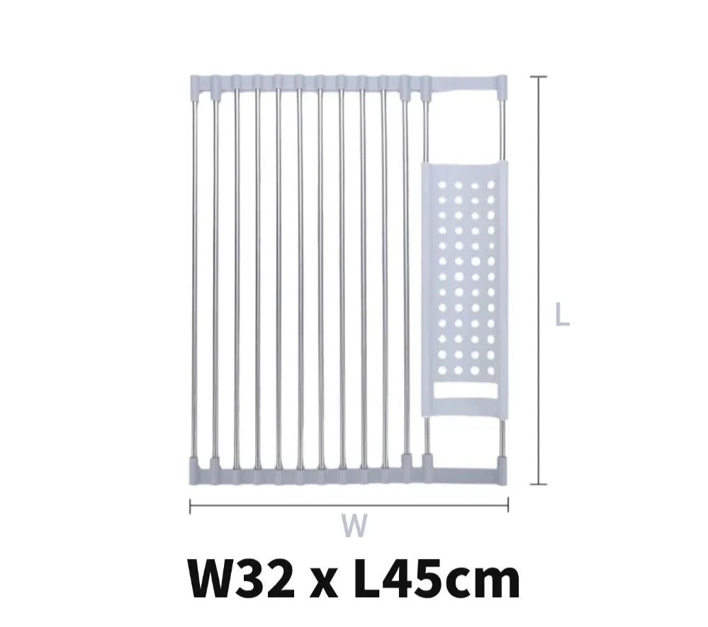 Dish Drying Rack Foldable 304 Stainless Steel