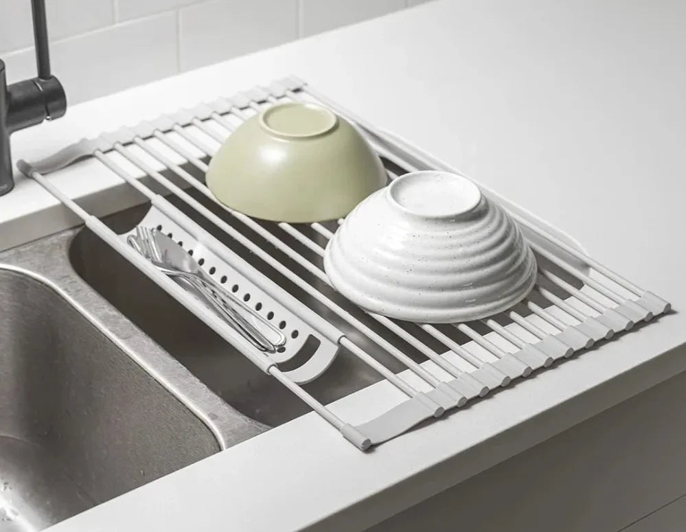 Dish Drying Rack Foldable 304 Stainless Steel