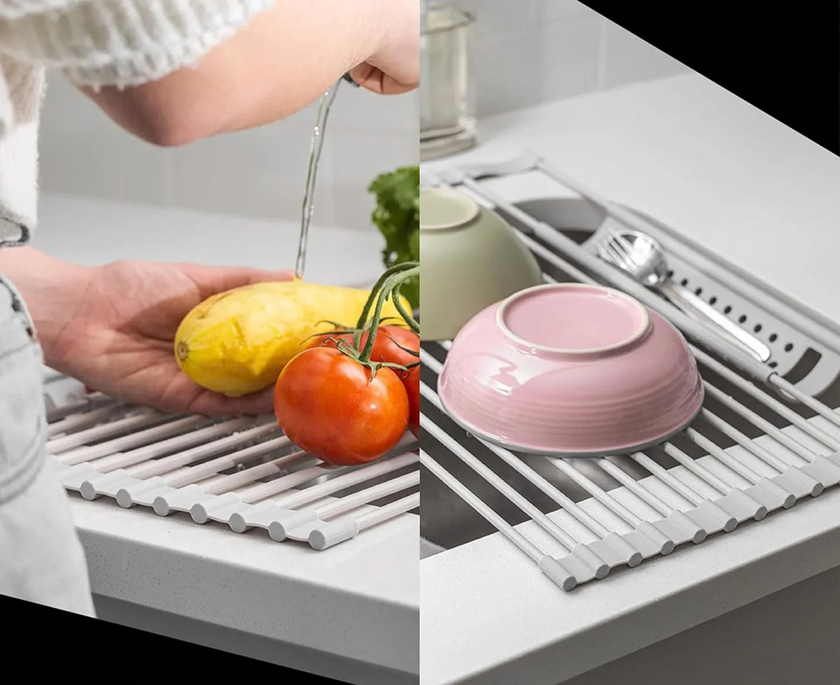 Dish Drying Rack Foldable 304 Stainless Steel