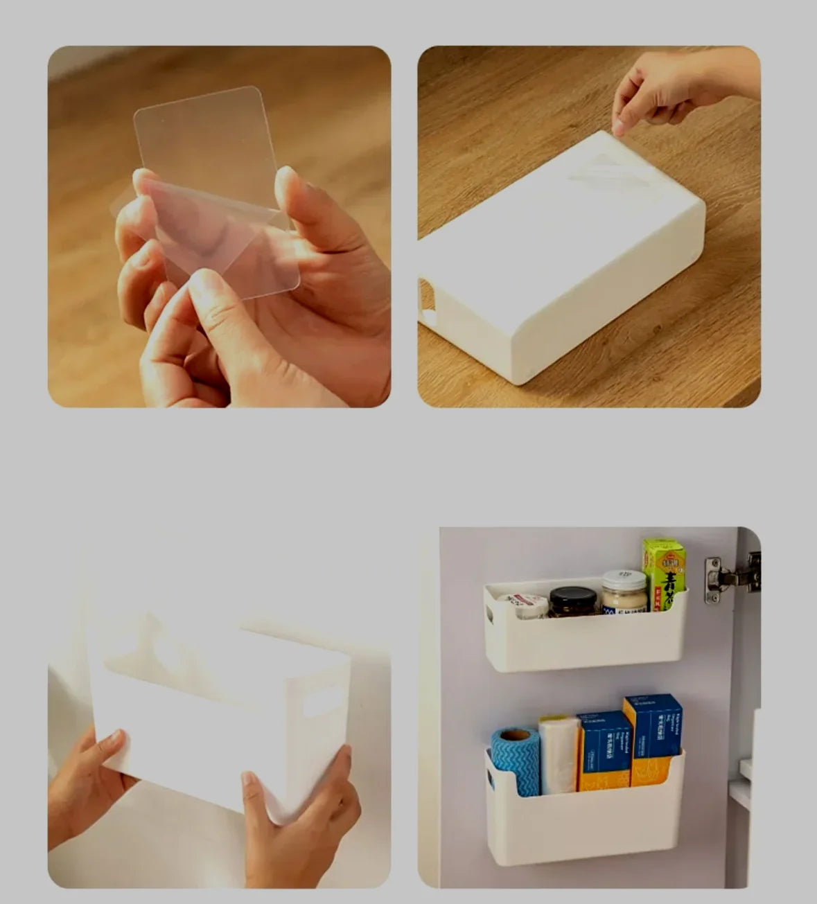 Door & Cabinet Organizer Self-Adhesive Space-Saving