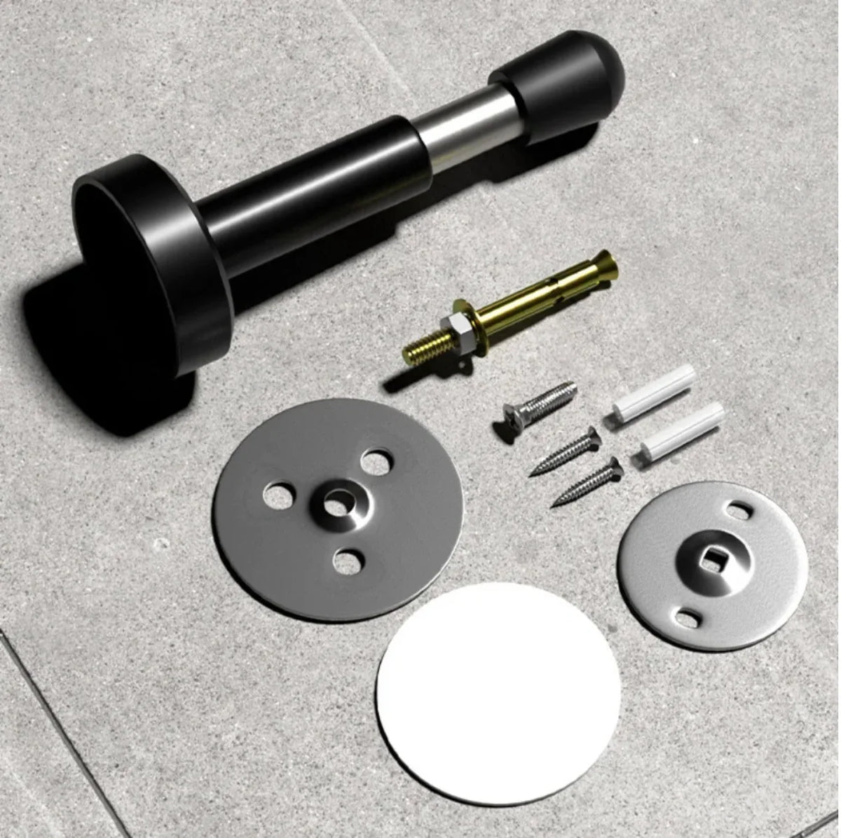 Door Stopper Solid Brass Antique Knurled Floor & Wall