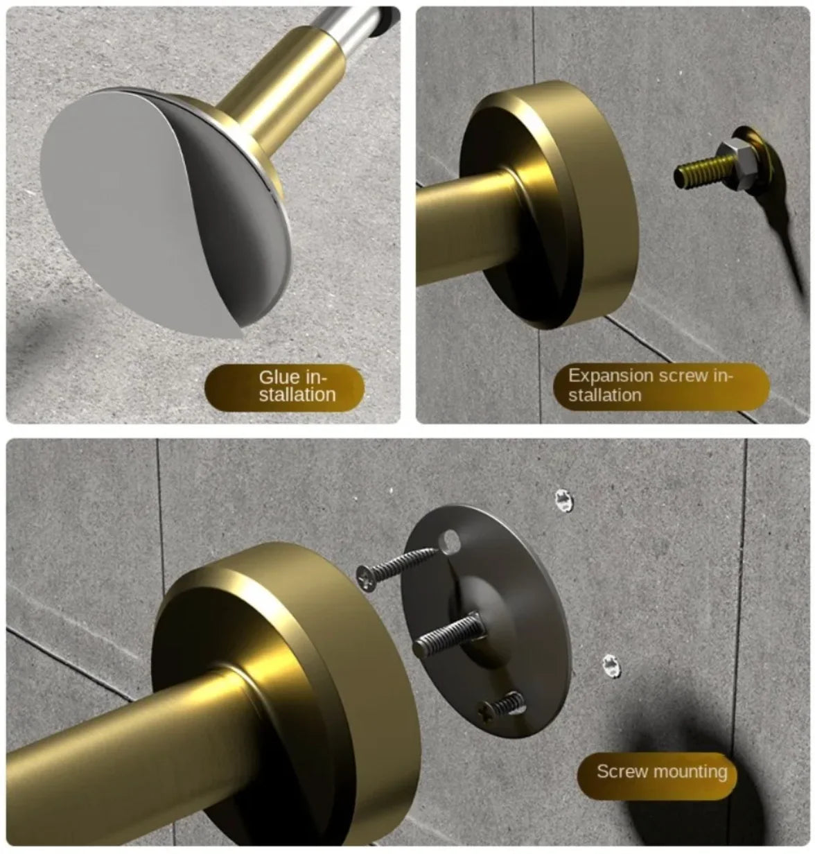 Door Stopper Solid Brass Antique Knurled Floor & Wall