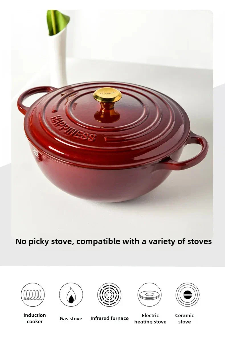 Dutch Oven Enameled Cast Iron 5-Quart