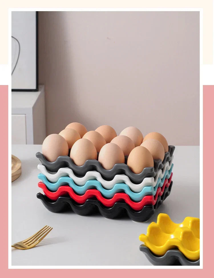 Egg Holder Ceramic 6 Or 12 Eggs