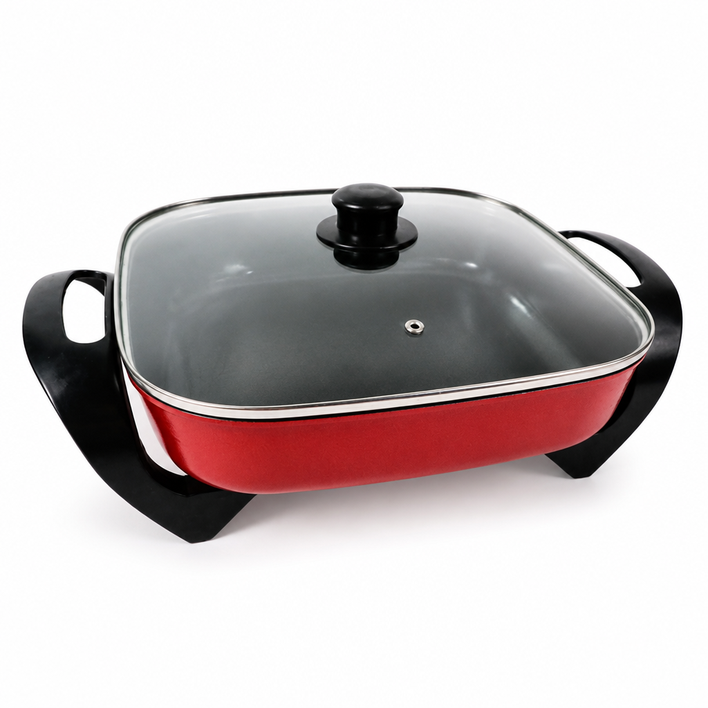 Electric Grill & Hot Pot Dual Cooking Adjustable Heat