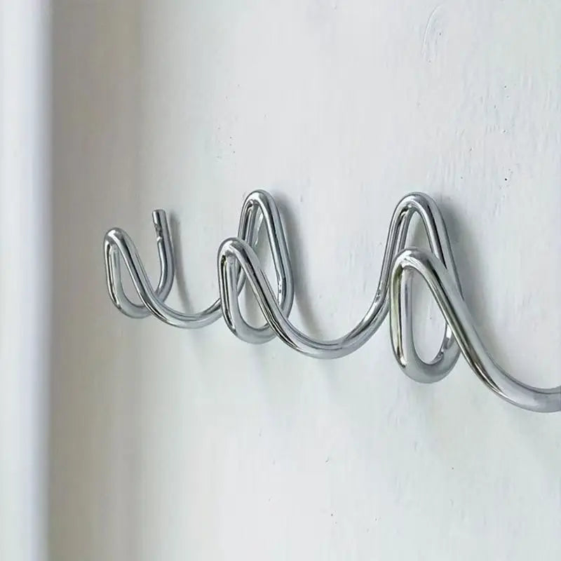 Entryway Wall Hook Rack Metal 3-Hook Space-Saving