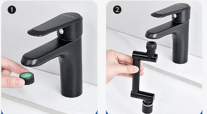 Faucet Attachment Brass Rotating & Extendable Aerator
