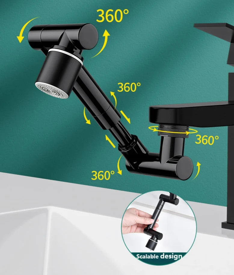 Faucet Attachment Brass Rotating & Extendable Aerator