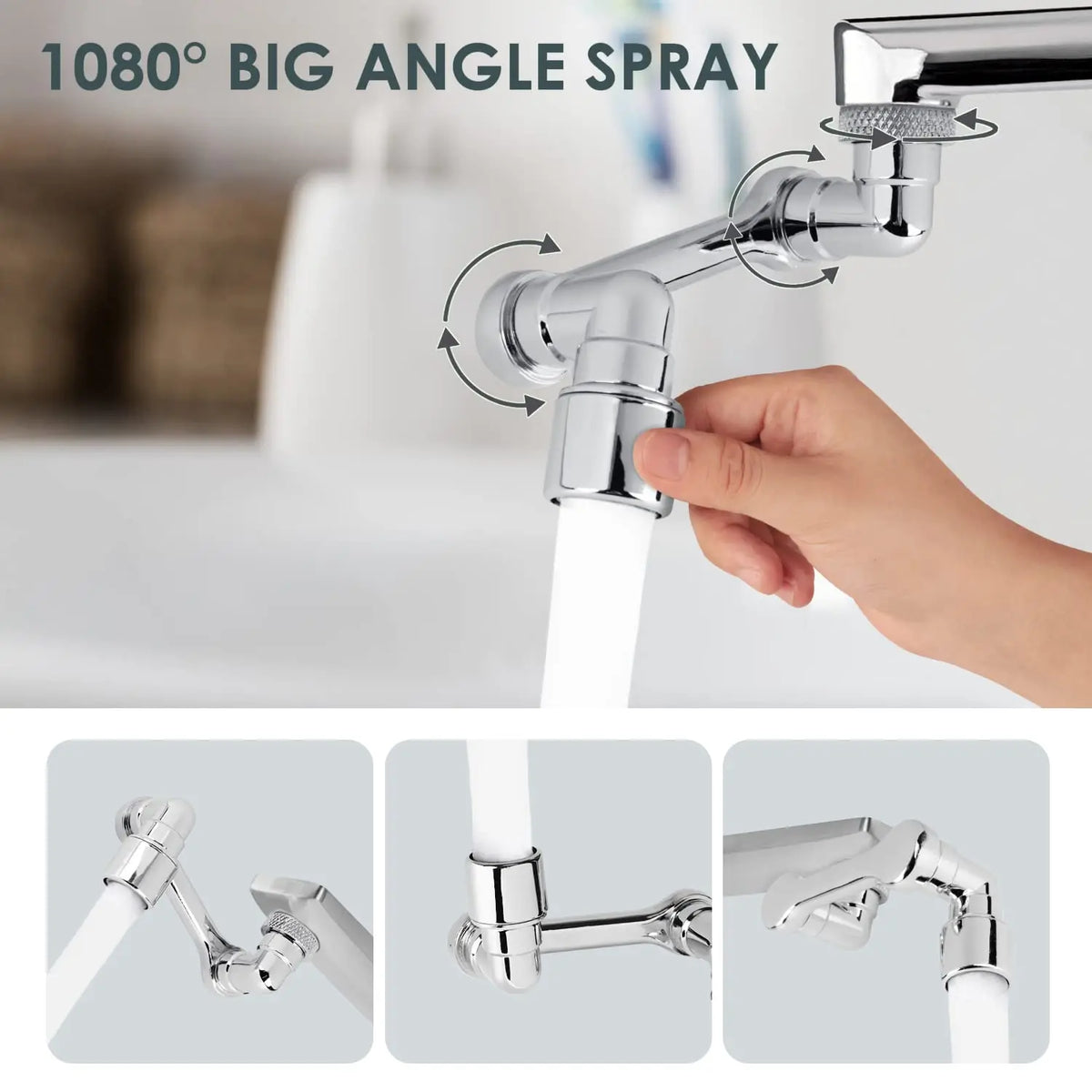 Faucet Extender 1080° Rotation Dual Spray Universal Fit
