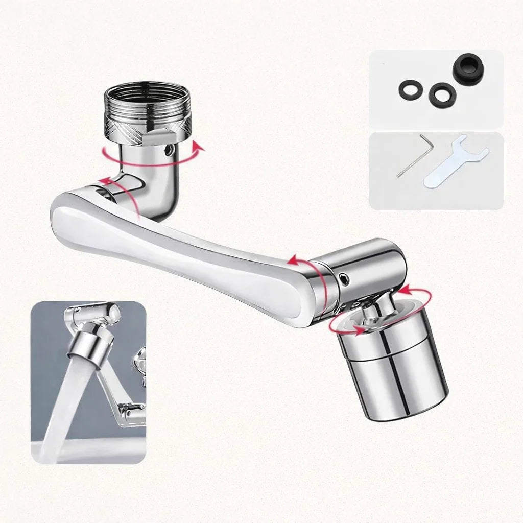 Faucet Extender 1080° Swivel Water-Saving Tool-Free Installation