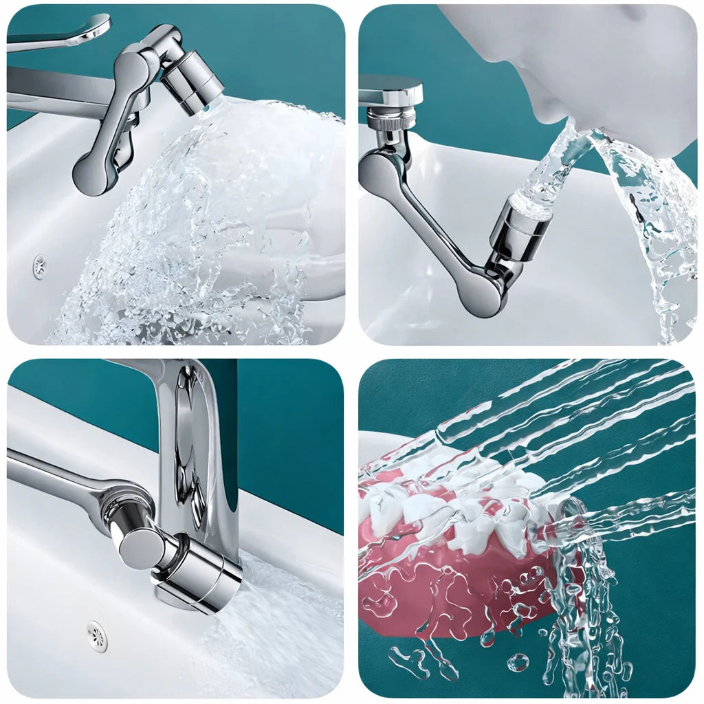 Faucet Extender 1080° Swivel Water-Saving Tool-Free Installation