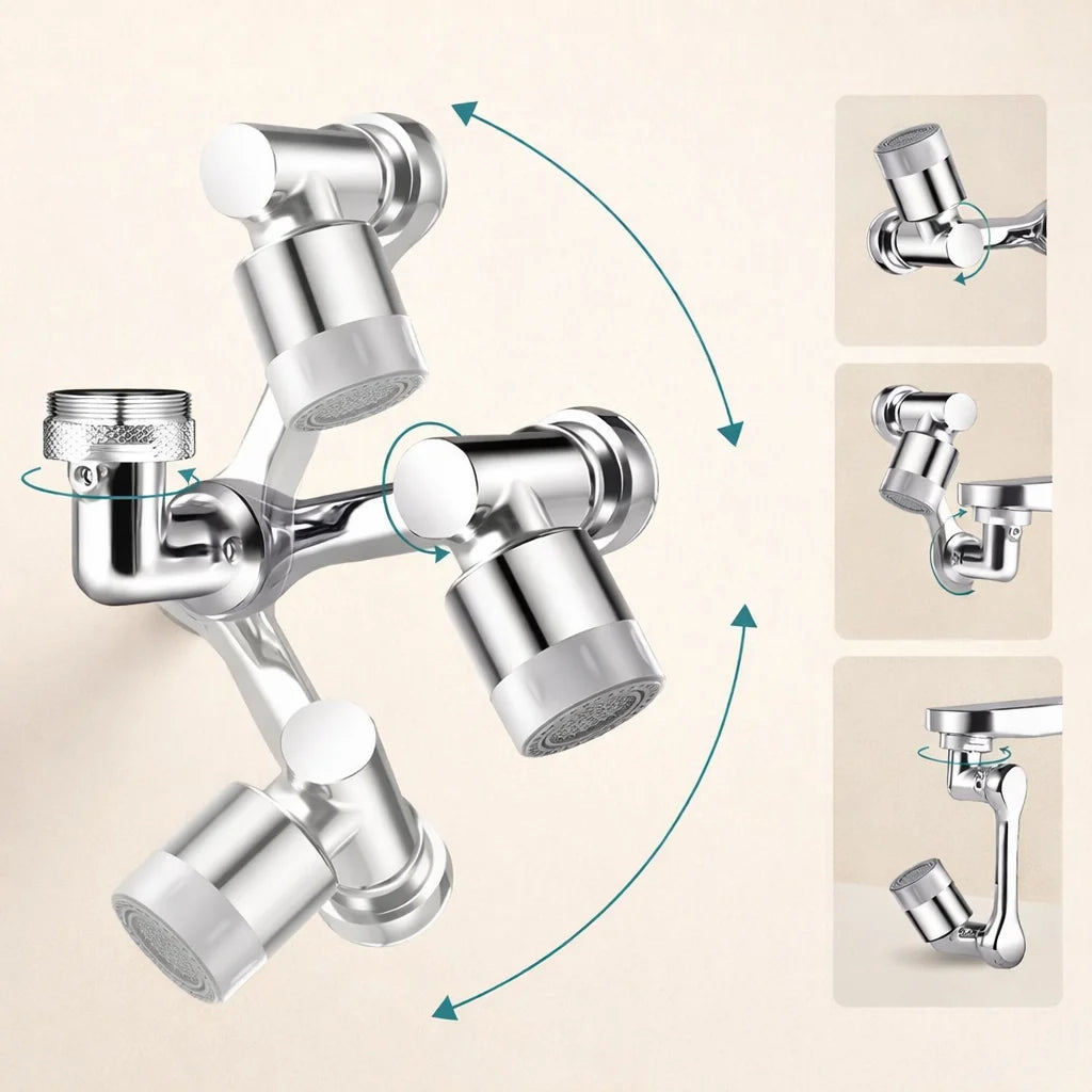Faucet Extender 1080° Swivel Water-Saving Tool-Free Installation