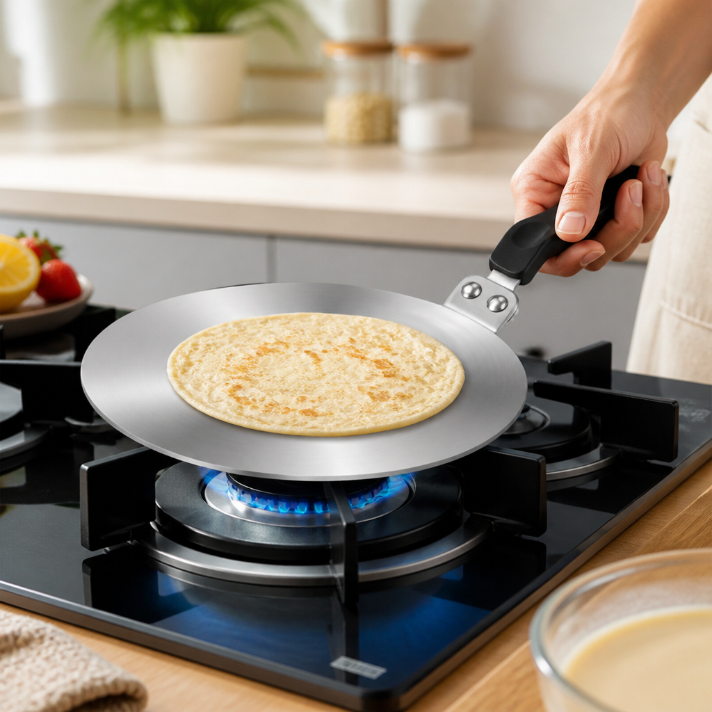 Flat Griddle Pan Stainless Steel Heat Diffuser