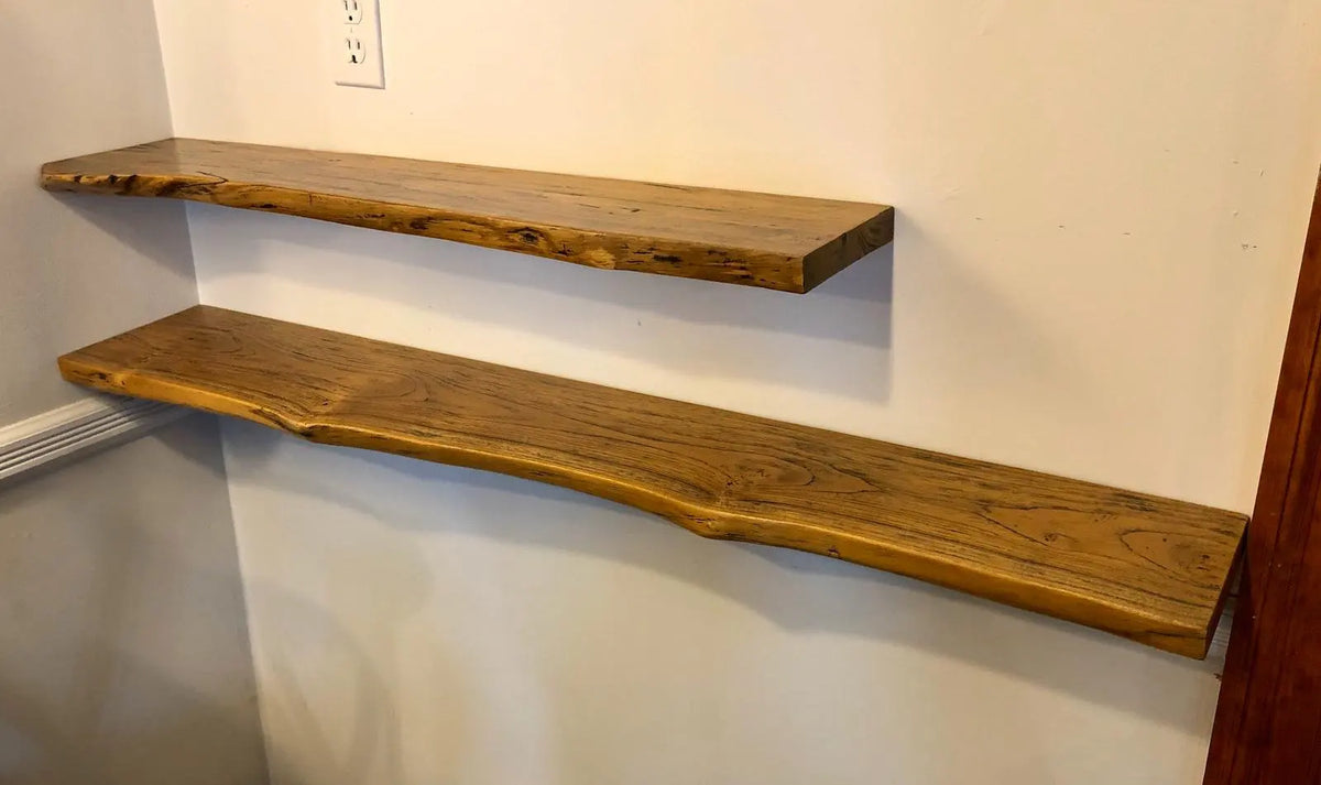 Floating Shelf Solid Wood Live Edge