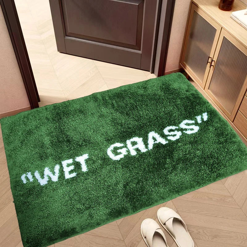 Floor Mat Plush Polyester Non-Slip Machine Washable