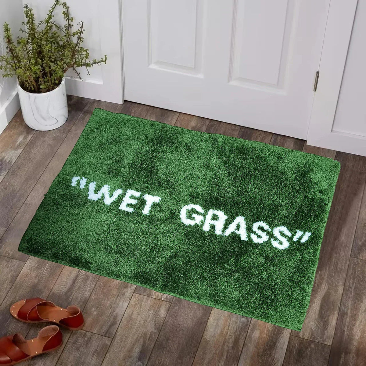 Floor Mat Plush Polyester Non-Slip Machine Washable