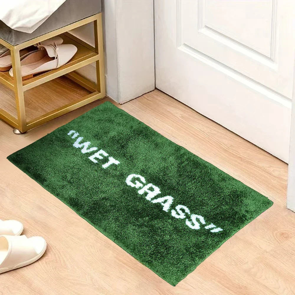 Floor Mat Plush Polyester Non-Slip Machine Washable