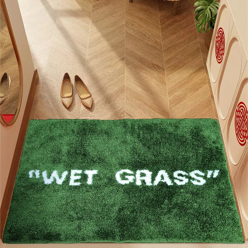 Floor Mat Plush Polyester Non-Slip Machine Washable