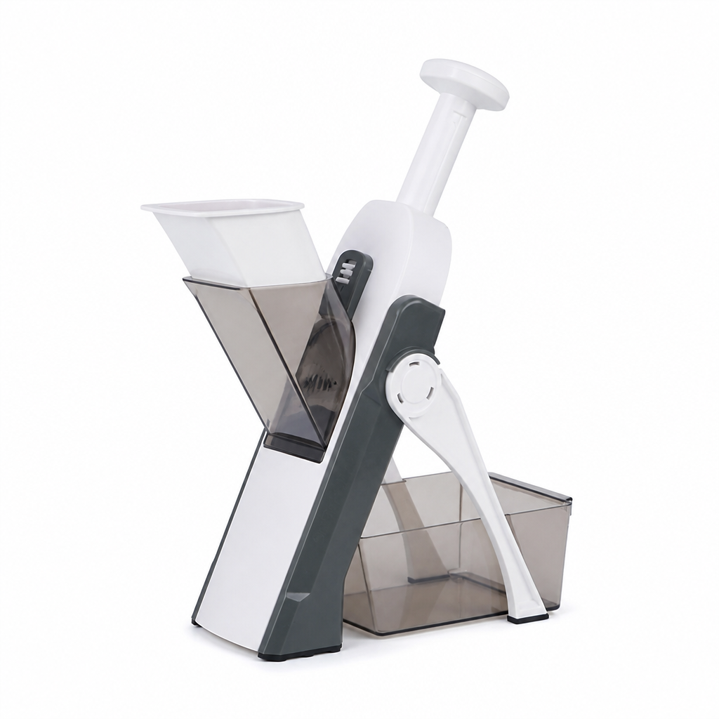Foldable Feet, Detachable Container Vegetable Slicer (5-in-1)
