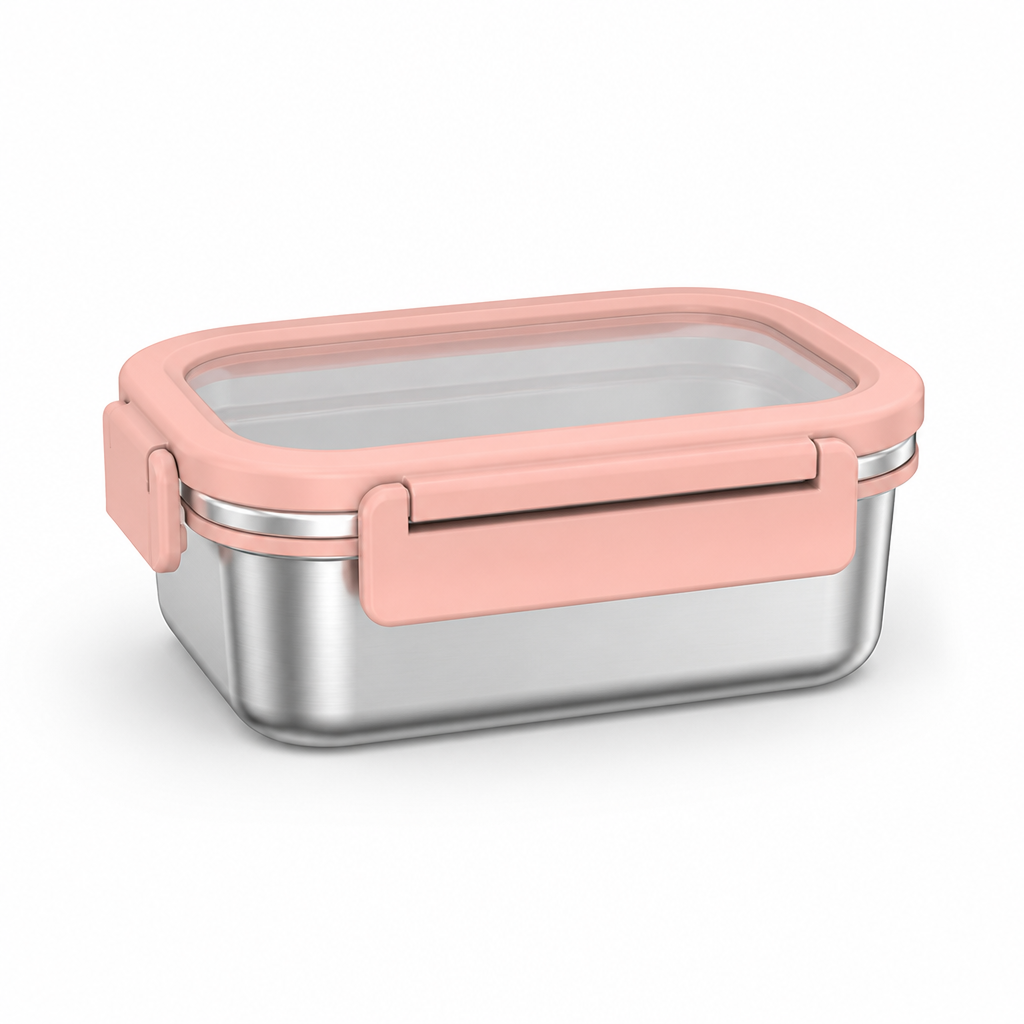 Food Storage Container Stainless Steel Leak-Proof Silicone Seal