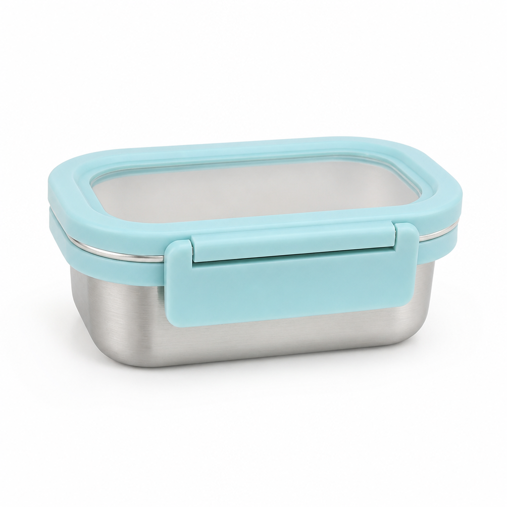Food Storage Container Stainless Steel Leak-Proof Silicone Seal