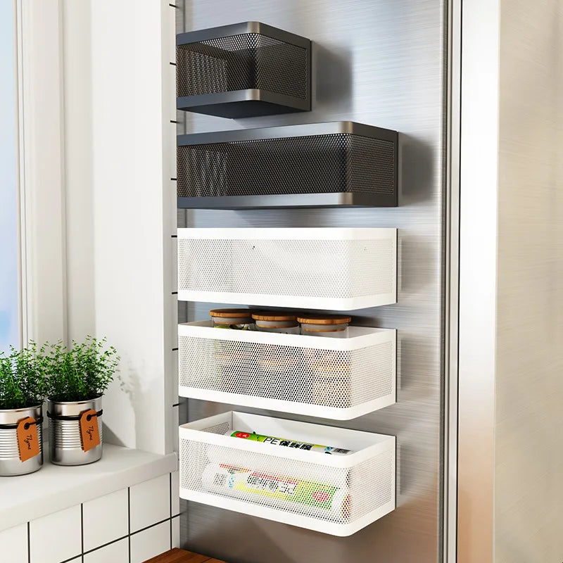 Fridge Side Shelf Magnetic Tool-Free Space-Saving