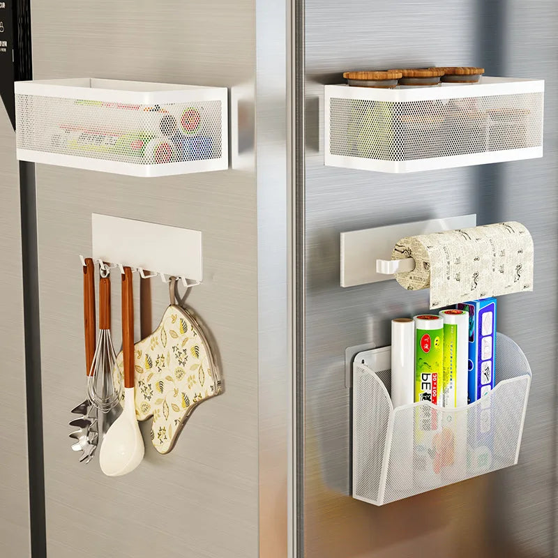 Fridge Side Shelf Magnetic Tool-Free Space-Saving