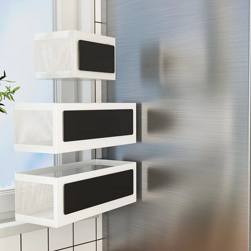 Fridge Side Shelf Magnetic Tool-Free Space-Saving