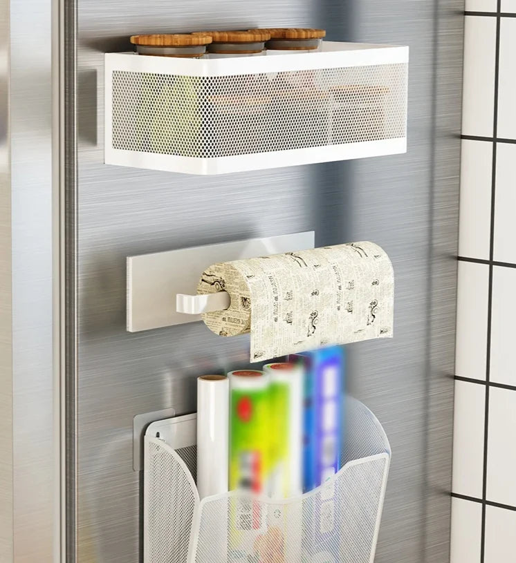 Fridge Side Shelf Magnetic Tool-Free Space-Saving