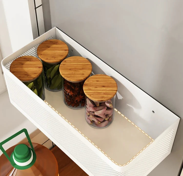 Fridge Side Shelf Magnetic Tool-Free Space-Saving