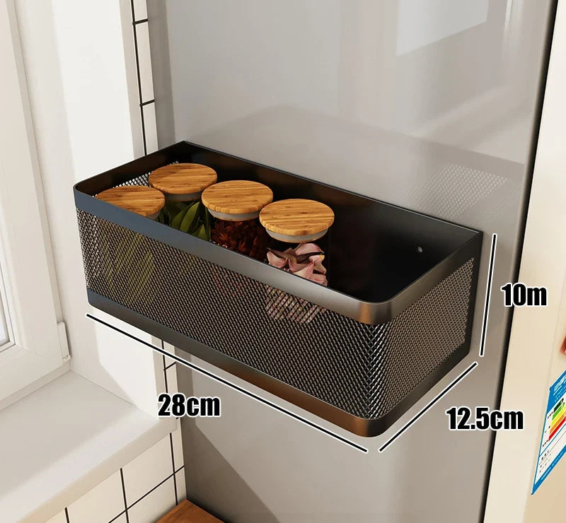 Fridge Side Shelf Magnetic Tool-Free Space-Saving