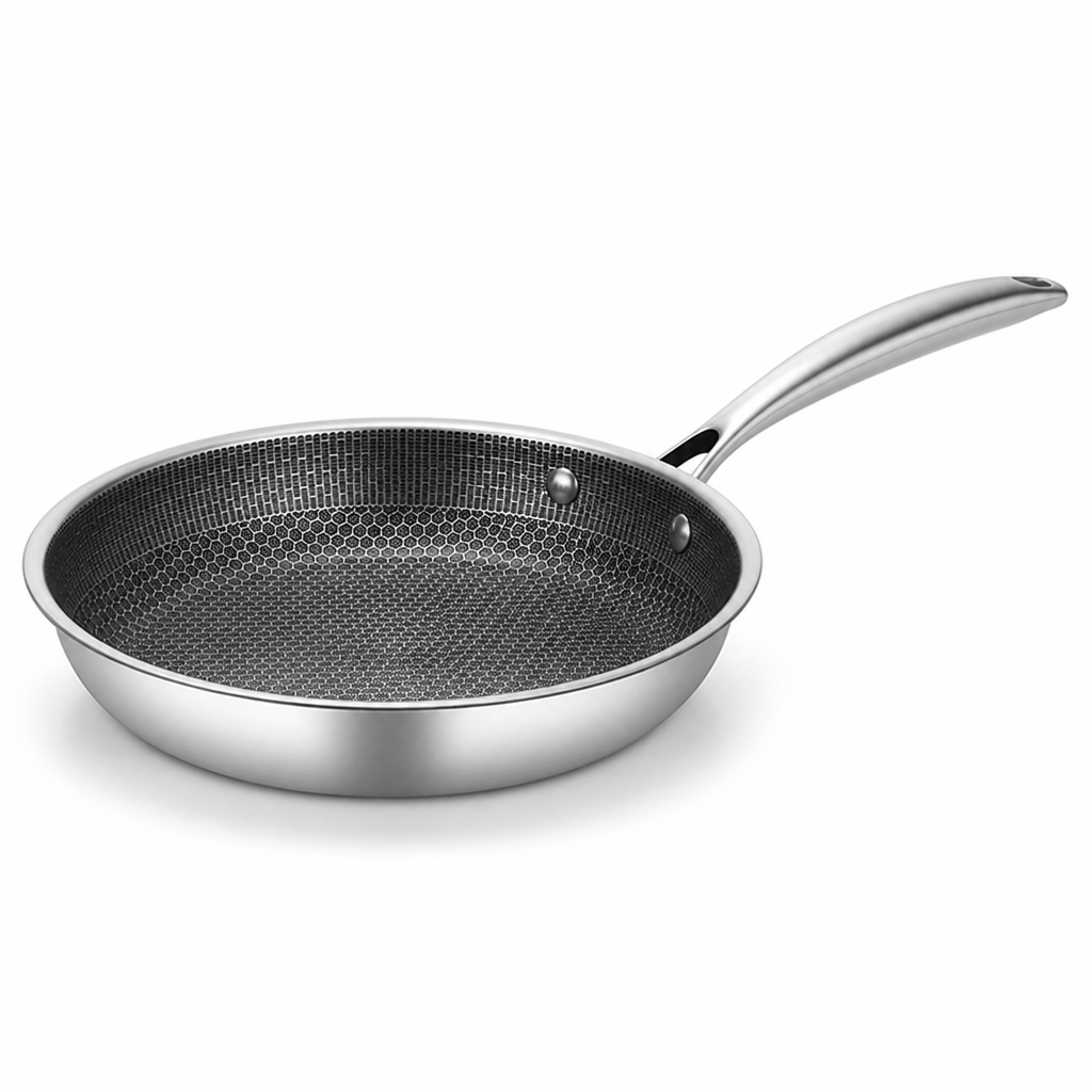 Frying Pan Stainless Steel Non-Stick Induction Compatible Stay-Cool Handle