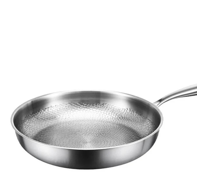 Frying Pan Titanium Alloy Fish-Scale Hammered Natural Non-Stick
