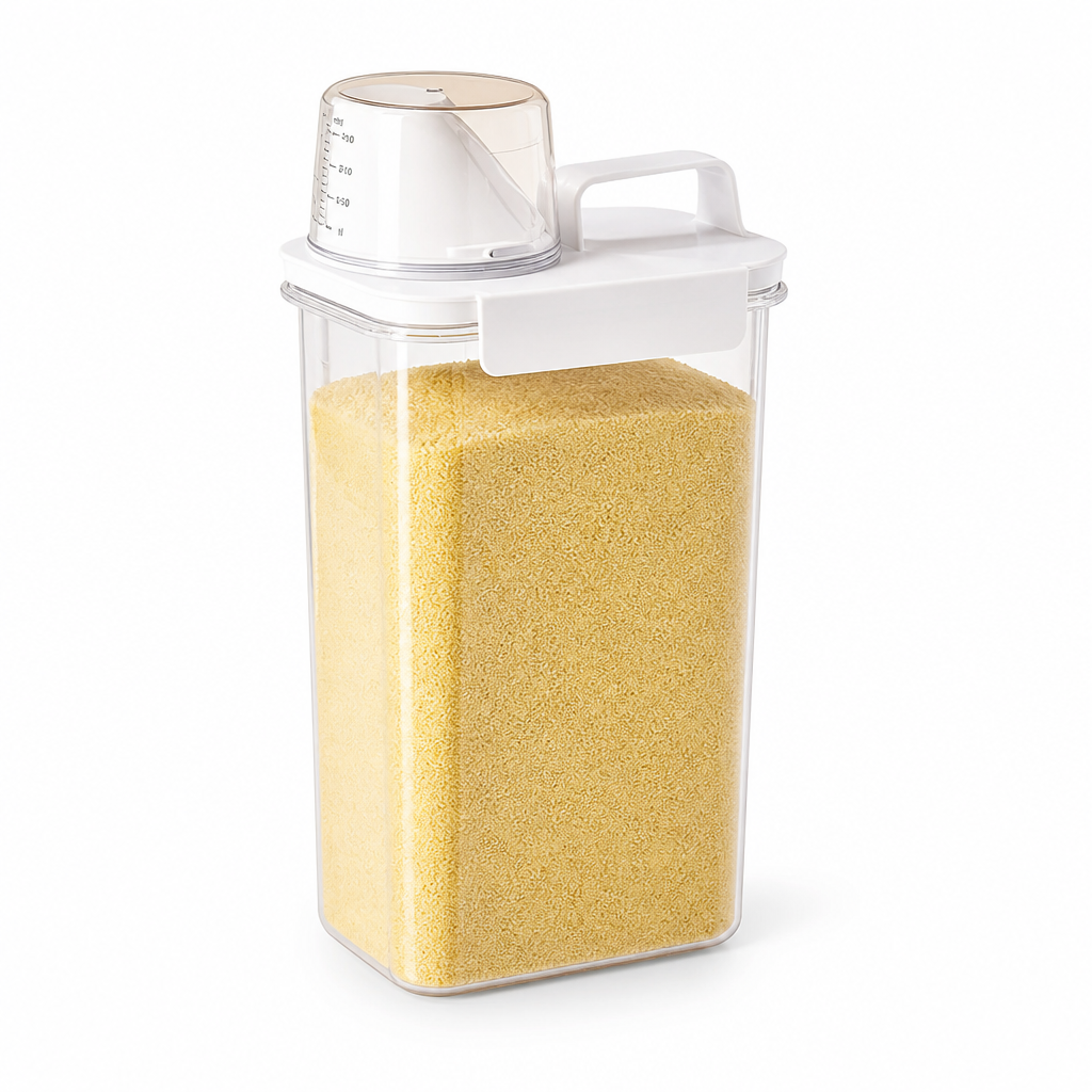 Grain Storage Container Airtight Seal & Measuring Scale