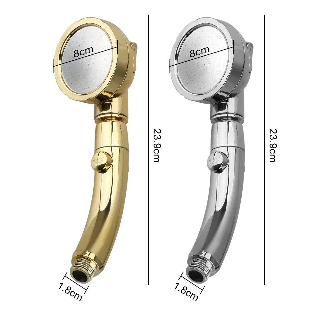 Handheld Shower Head 3 Spray Modes 360° Swivel Water-Saving