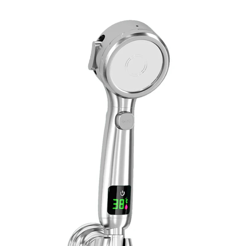 Handheld Shower Head High-Pressure LED Temperature Display