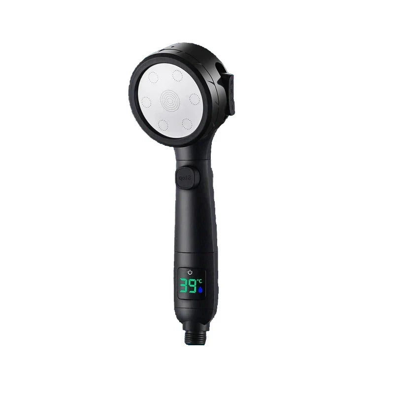 Handheld Shower Head High-Pressure LED Temperature Display