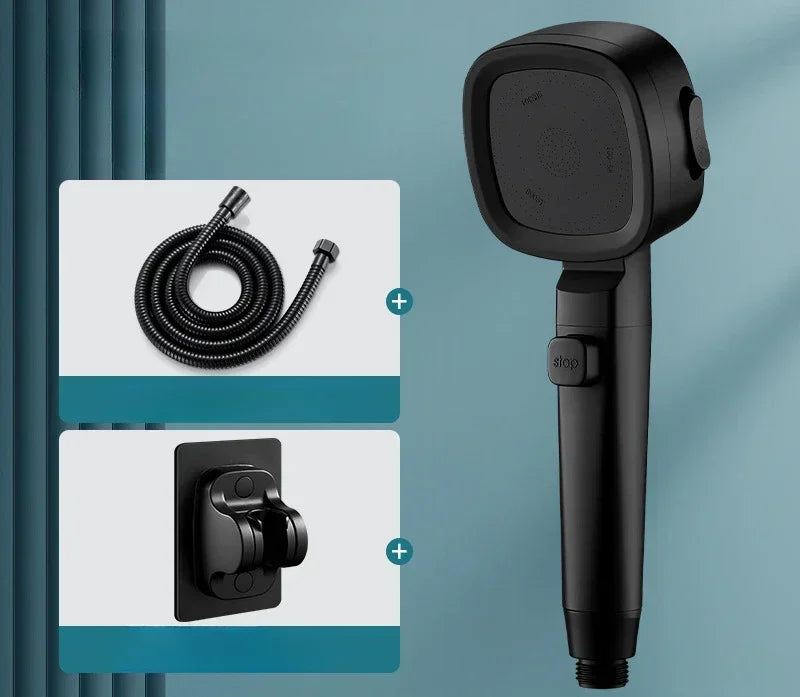 Handheld Shower Head High-Pressure Water-Saving Pause Button