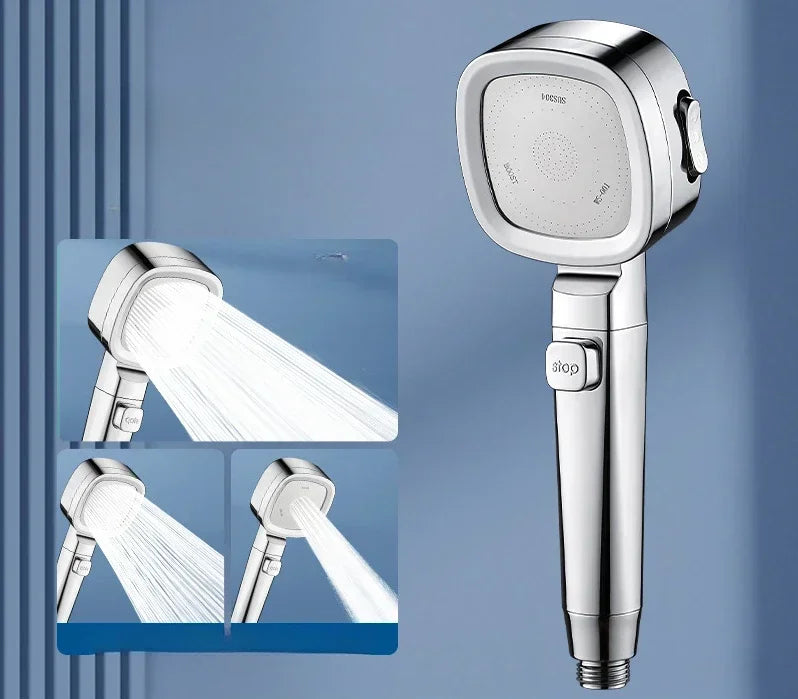 Handheld Shower Head High-Pressure Water-Saving Pause Button