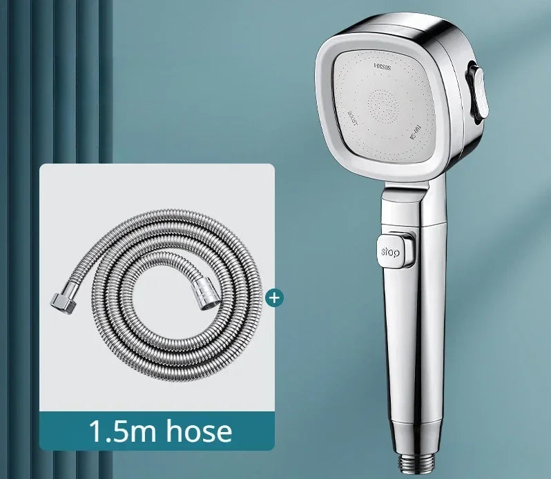 Handheld Shower Head High-Pressure Water-Saving Pause Button