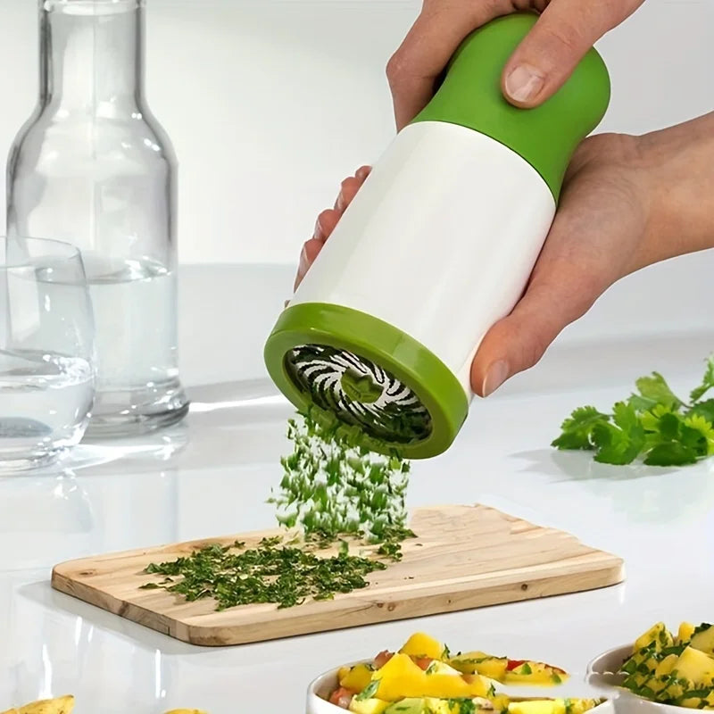 Herb & Vegetable Chopper Manual Stainless Steel Blades Dishwasher-Safe