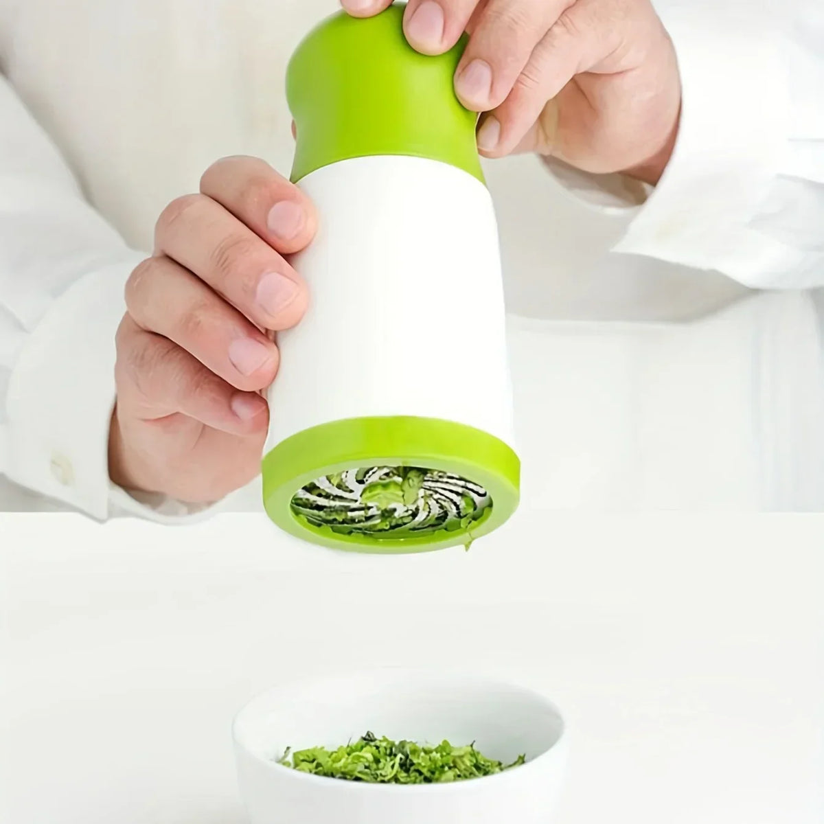 Herb & Vegetable Chopper Manual Stainless Steel Blades Dishwasher-Safe