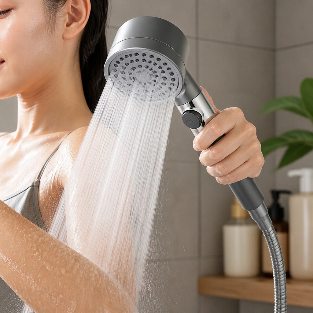 High-Pressure Laser-Cut Micro-Nozzles Shower Head (9-Layer Filtration)