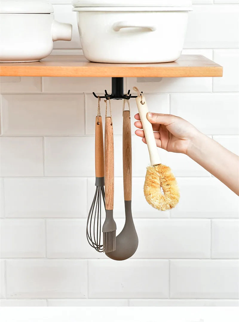 Hook Organizer 360 Degree Rotating Self-Adhesive No-Drill