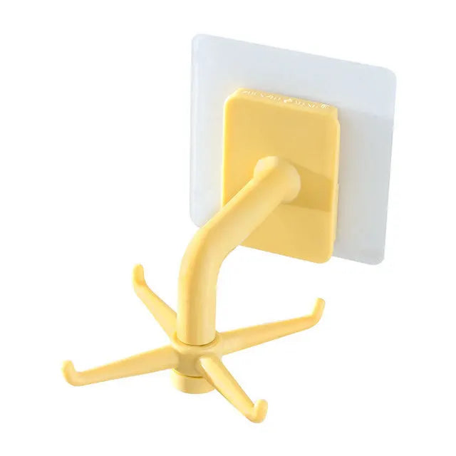Hook Organizer 360 Degree Rotating Self-Adhesive No-Drill