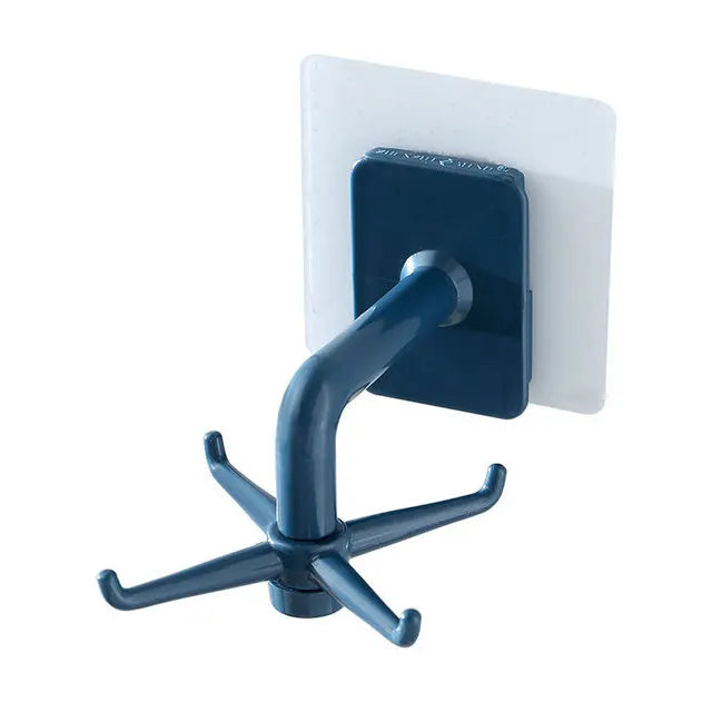 Hook Organizer 360 Degree Rotating Self-Adhesive No-Drill