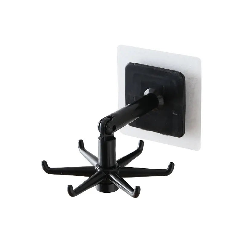 Hook Organizer 360 Degree Rotating Self-Adhesive No-Drill