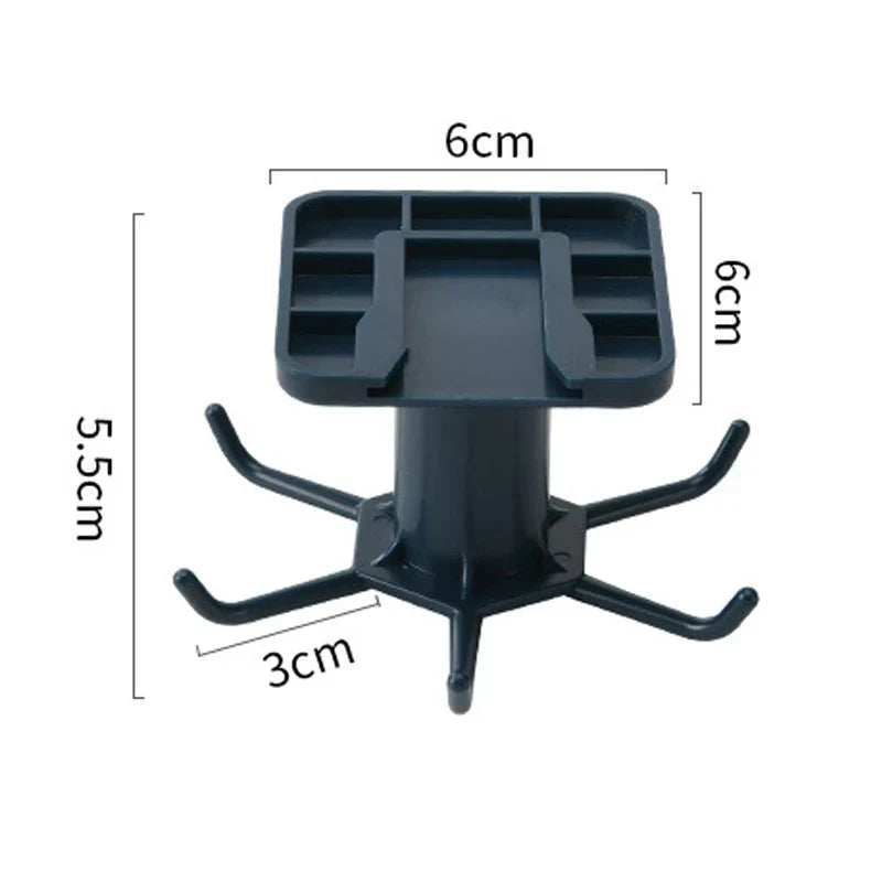Hook Organizer 360 Degree Rotating Self-Adhesive No-Drill